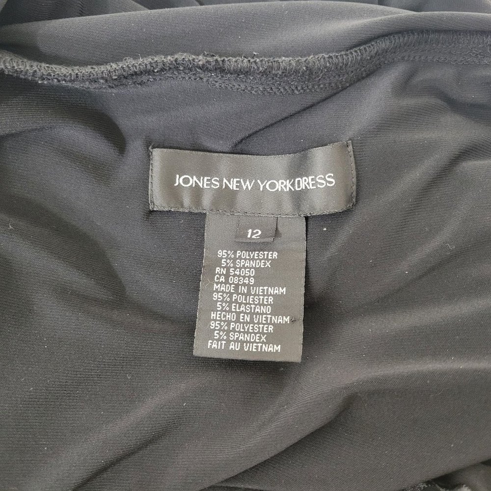 Jones New York Black Jersey Cowl Neck Dress - Picture 4 of 4